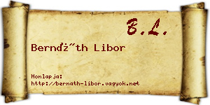 Bernáth Libor névjegykártya